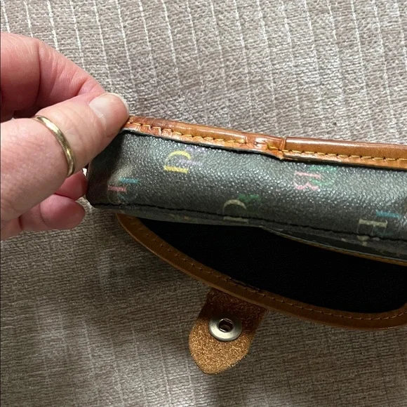 Dooney & Bourke Black and Tan Wristlet - Picture 3 of 3